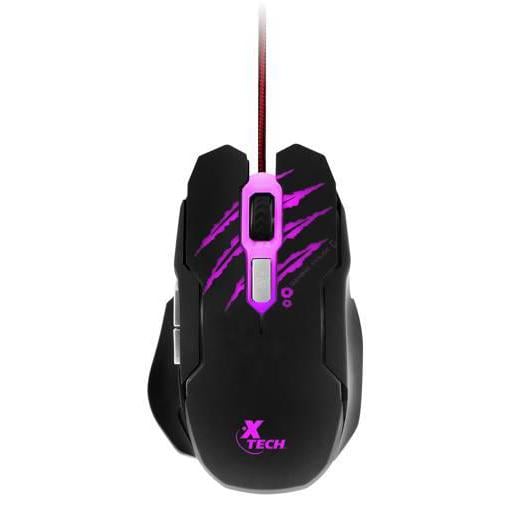 Mouse Gamer Xtech Lethal haze (3.200dpi, LED Multicolor, Negro)