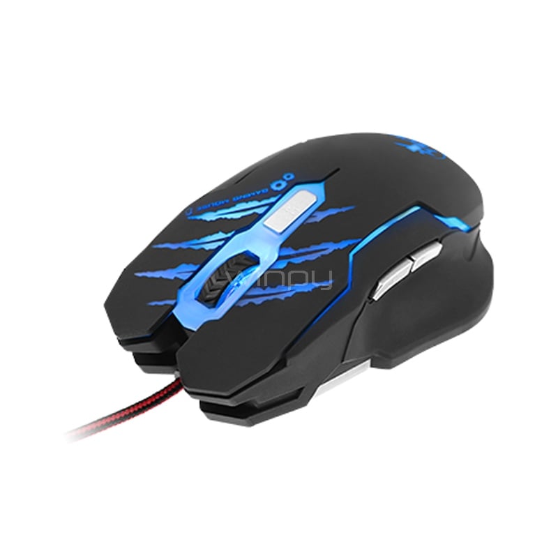 Mouse Gamer Xtech Lethal haze (3.200dpi, LED Multicolor, Negro)