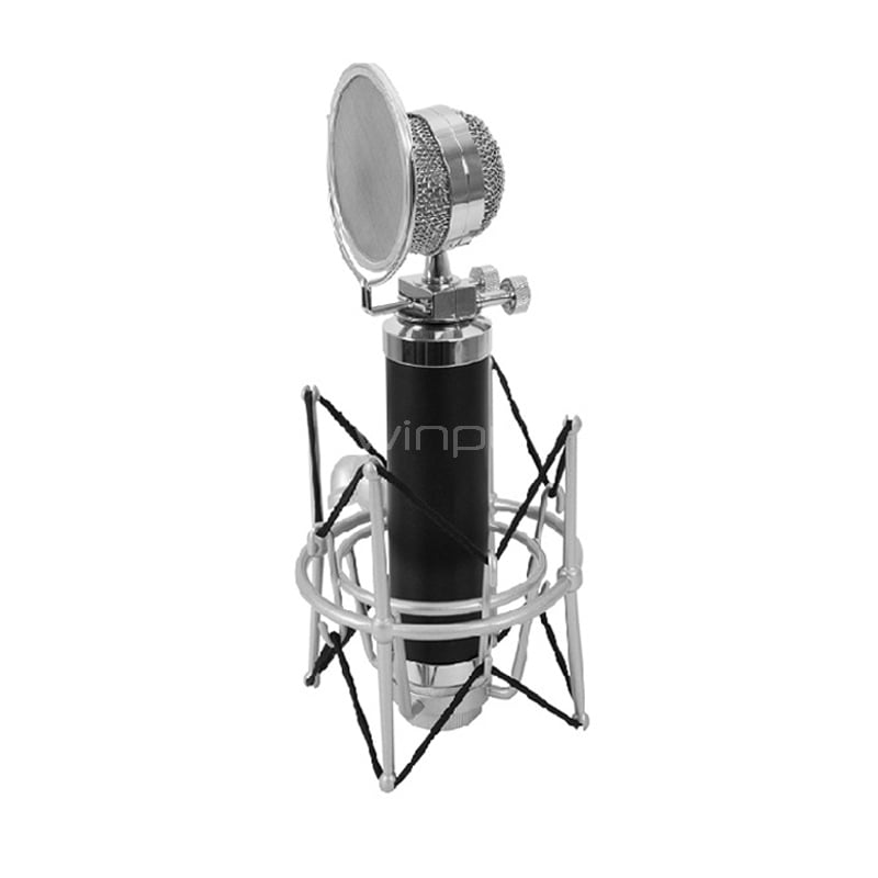 Micrófono Philco Studio con Soporte (Cannon a Plug 3.5 mm, 2.45m)