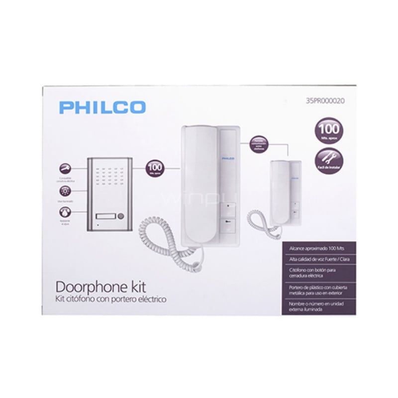 Kit Citófono Philco con Portero Eléctrico (hasta 100mts)