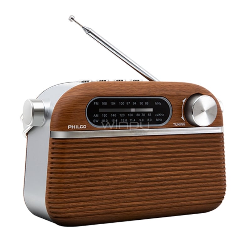 Radio Vintage Philco VT329 FM de 88 a 108 MHz (Puertos USB/ micro SD)