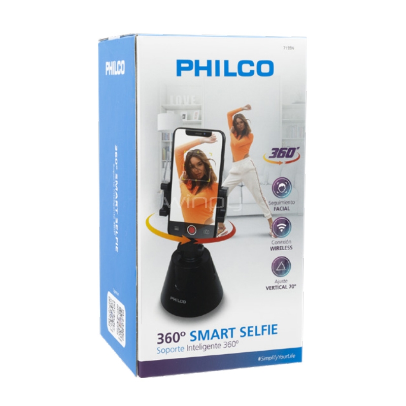 Smart Selfie Philco con Giro de 360 (Bluetooth, Negro)