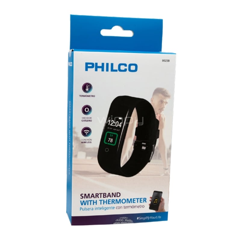 Pulsera Philco B023B (Bluetooth, IP54, Negro)