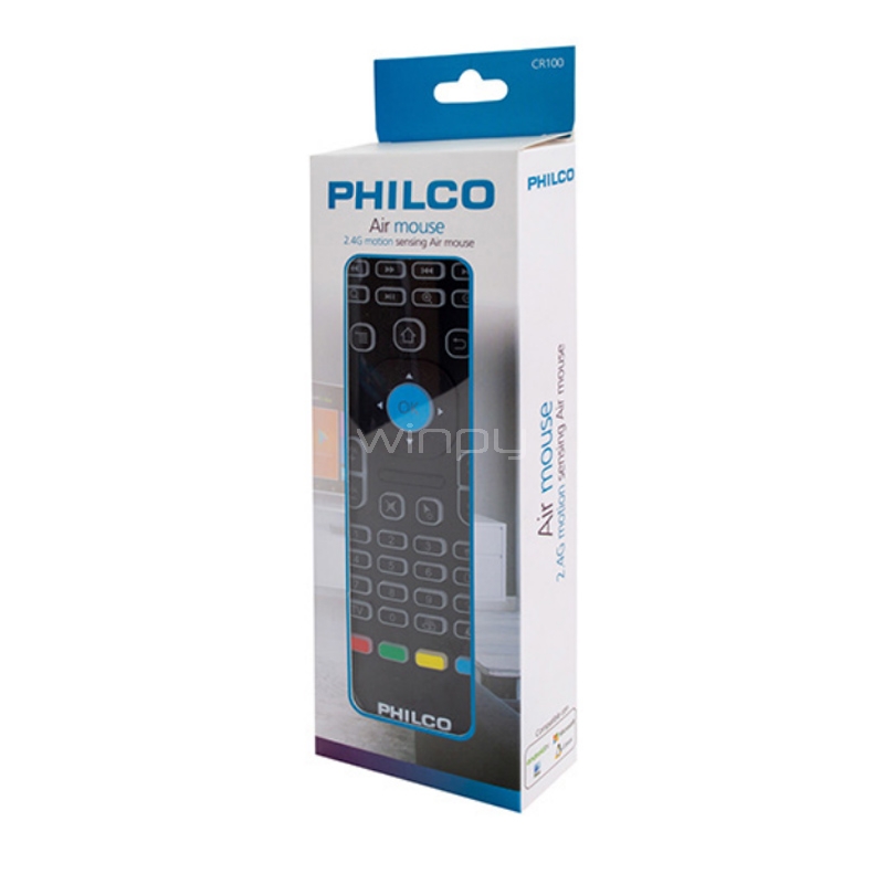 Control Remoto Philco AIR Mouse + Teclado (Dongle USB, Retroiluminado)