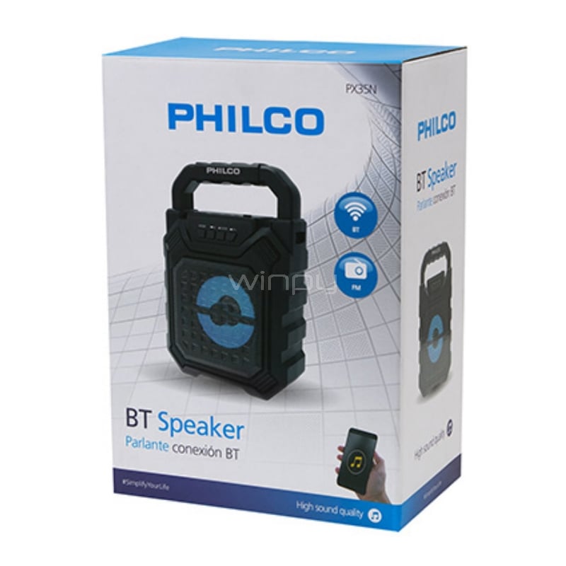 Parlante Portátil Philco PX35N TWS (5W, Bluetooth, FM, Negro)