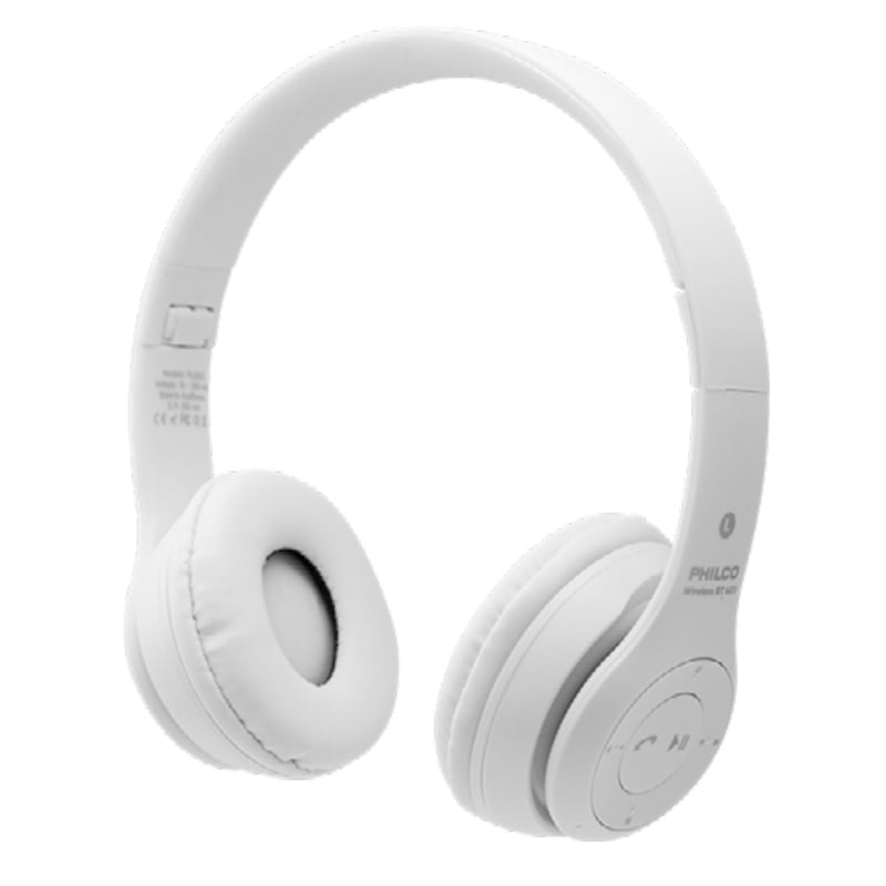 Audífonos Philco con Manos Libres (Bluetooth, FM/MP3, Blanco)