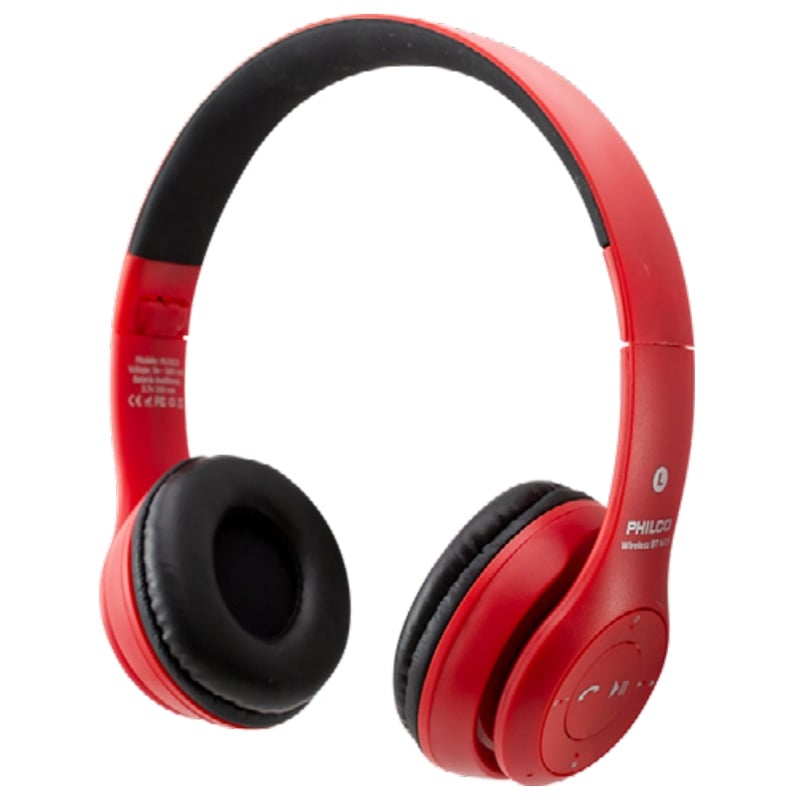 Audífonos Philco con Manos Libres (Bluetooth, FM/MP3, Rojo)