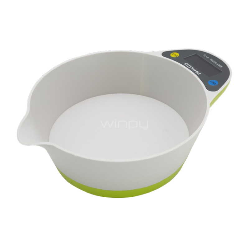 BALANZA COCINA DIGITAL CON BOWL BLANCA HASTA 5KG