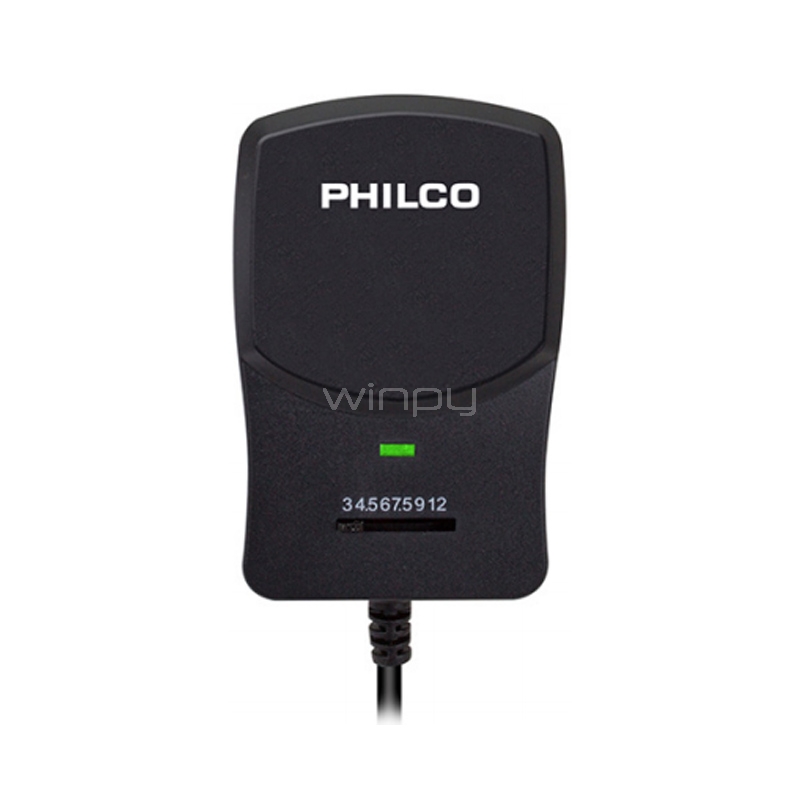 Fuente de Poder Philco para Pilas (6 conectores diferentes, 1800 mAh, Negro)