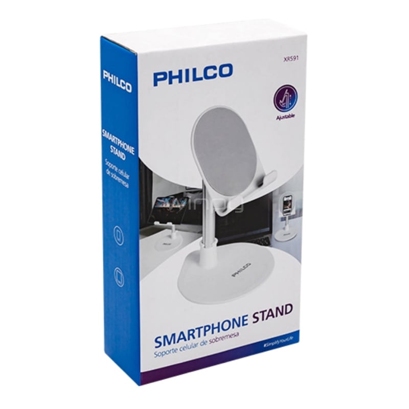 Soporte Philco XR591 para SmartPhone (Ajustable, Blanco)
