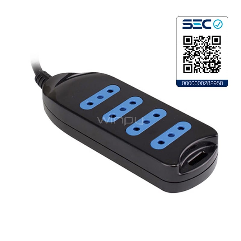 Alargador Philco Certificado (5 Metros, Negro)