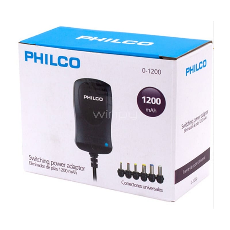 Fuente de Poder Philco para Pilas (1200 mAh, Negro)