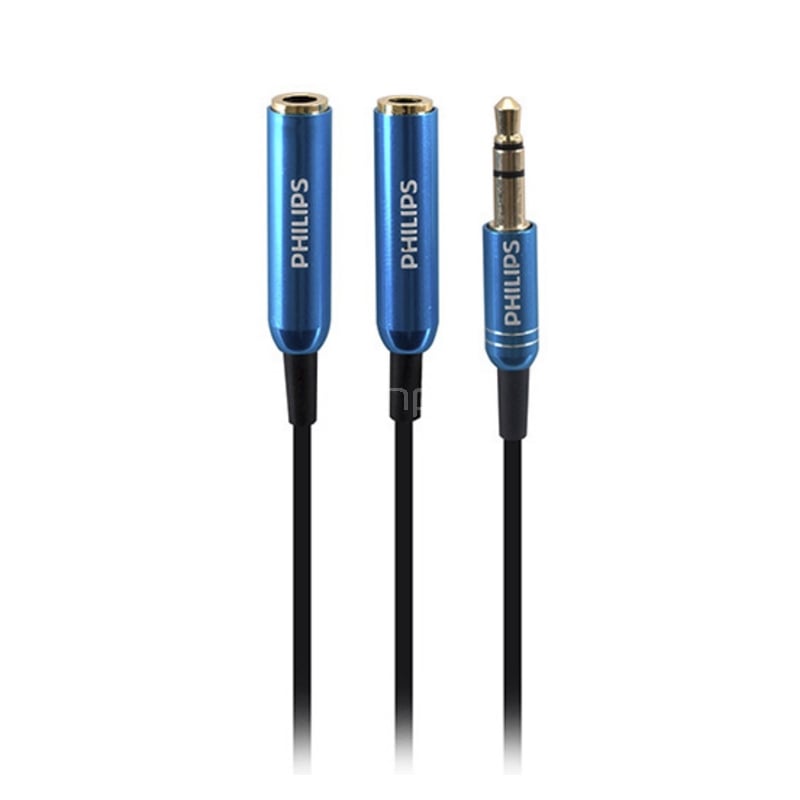 Cable Splitter Philips Auxiliar (0.4 mts, Jack 3.5mm)