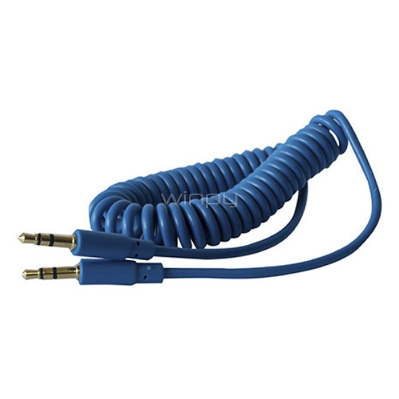 Cable Philco Auxiliar Jack 3.5mm (1.8 Metros, Azul)