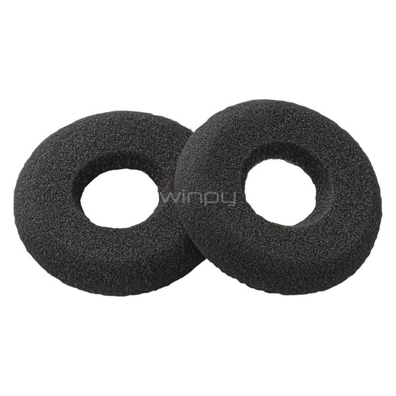 almohadillas poly para audífonos supraplus (negro)