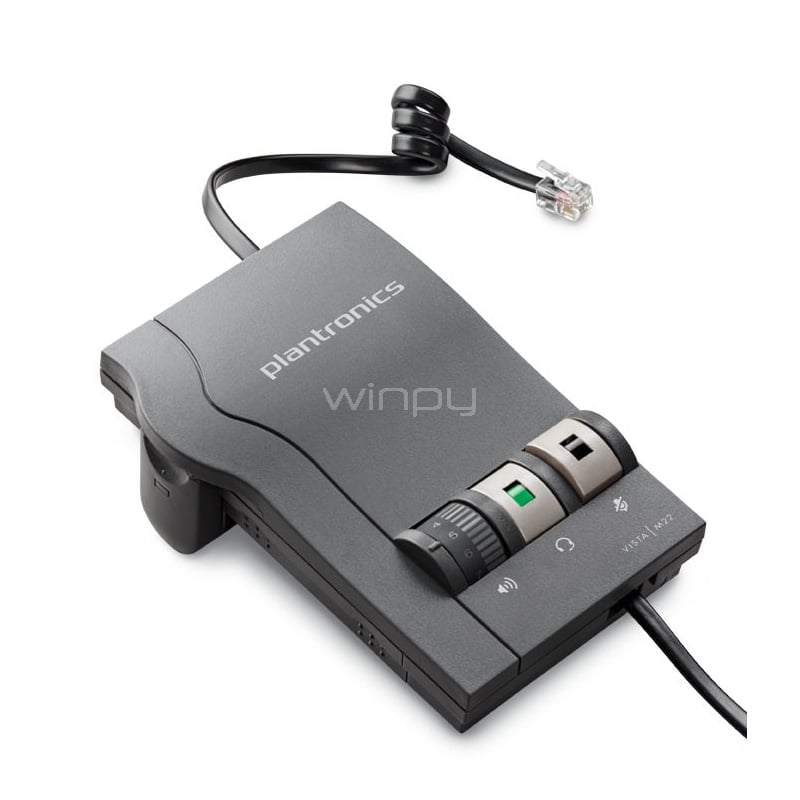 Procesador de Audio Poly Vista M22 Amp (Tecnología ASIC, Negro)