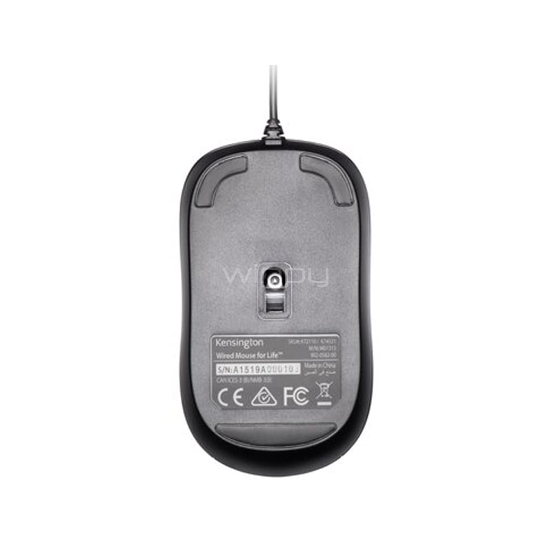 Mouse Kensington For Life de 3 Botones (Negro)