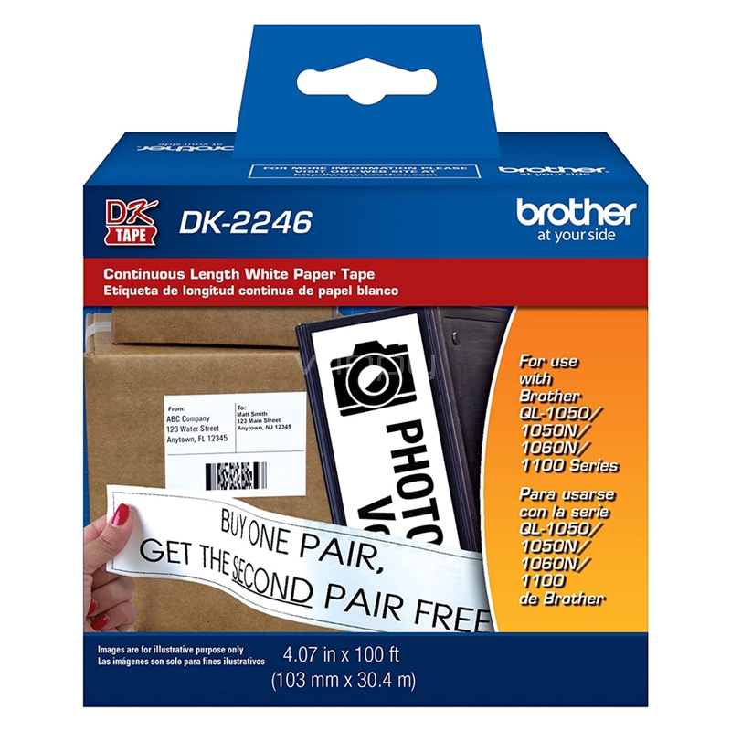 Etiqueta Brother Longitud continua (Papel Blanco)