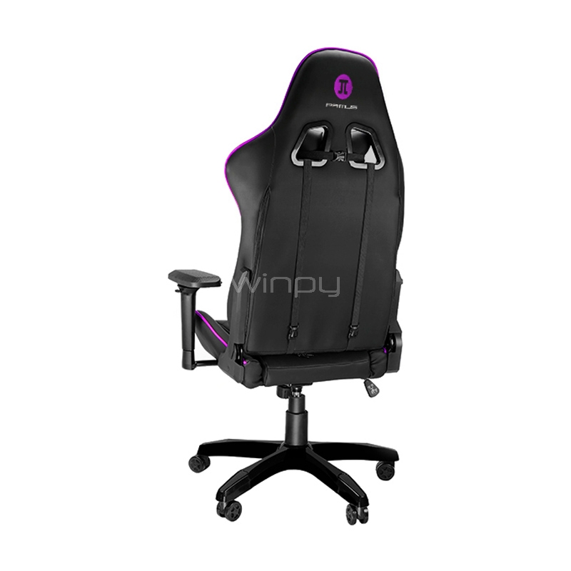 Silla Gamer Primus Gaming Thrónos 200S (hasta 140Kg, Cojines x2, Reclinable, Negro)