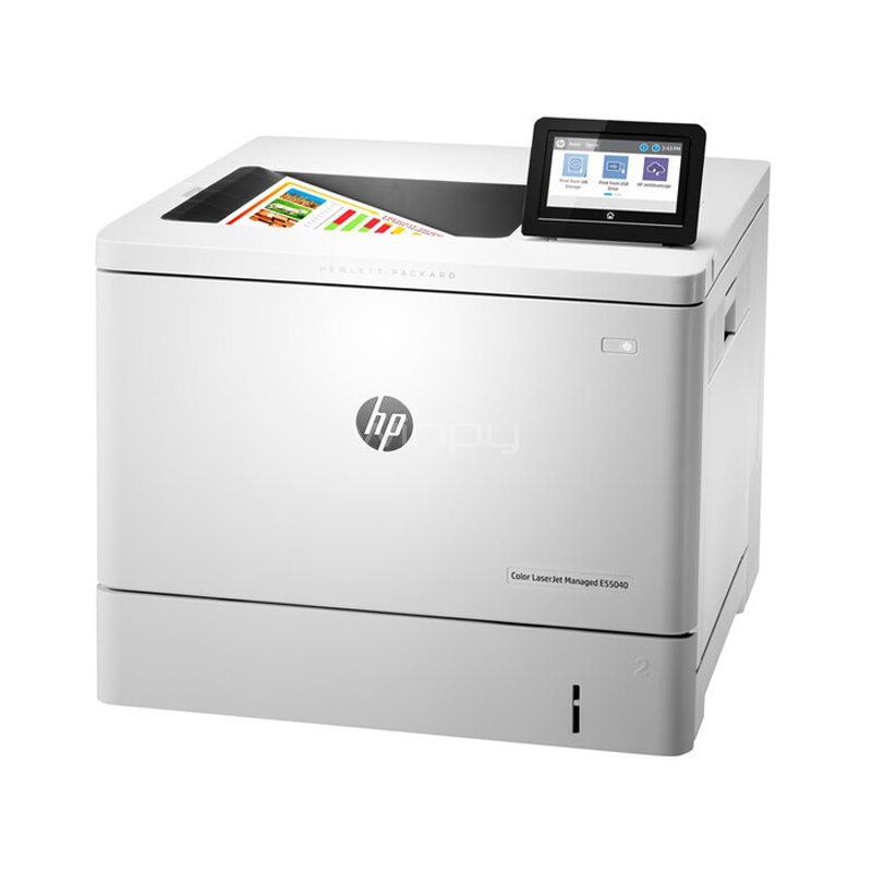 Impresora HP LaserJet E55040dn (Laser Color, Dúplex, 38/40 ppm, USB/LAN/NFC)