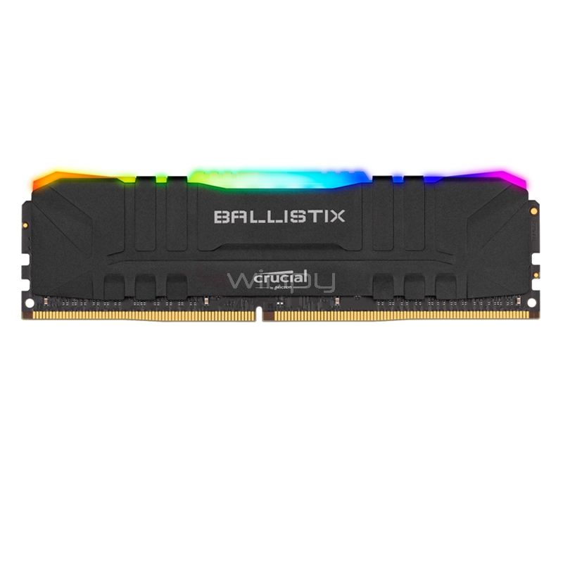 Memoria RAM Crucial Ballistix RGB de 8GB (DDR4, 3200MHz, CL16, UDIMM, Black)