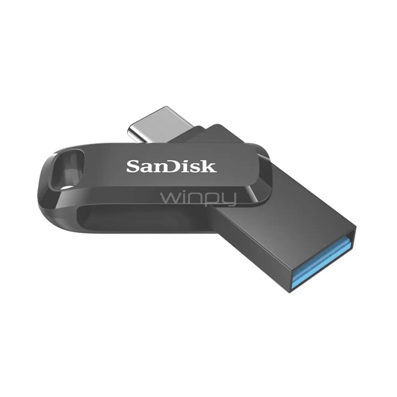 Pendrive SanDisk Ultra Dual Drive Go de 256GB (USB-C/USB-A, Negro)