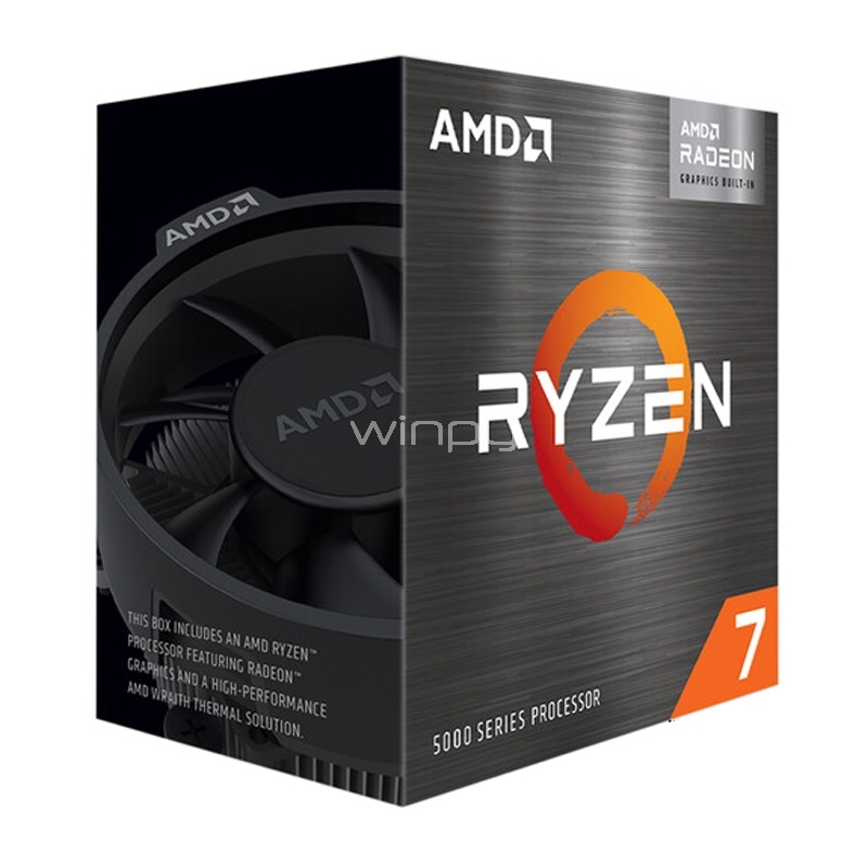 Procesador AMD Ryzen 7 5700G con Gráficos Radeon (AM4, 8 Cores, 16 Hilos, 3.8/4.6GHz)