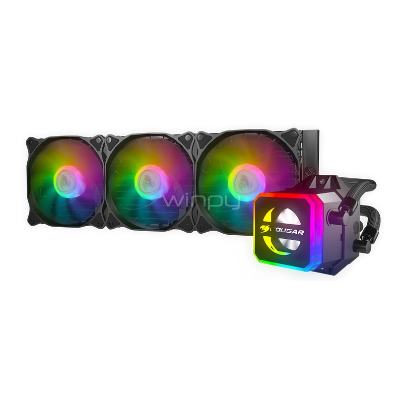 Refrigeración Líquida Cougar Helor 360 RGB (Intel-AMD, 120mm x3, PWM)