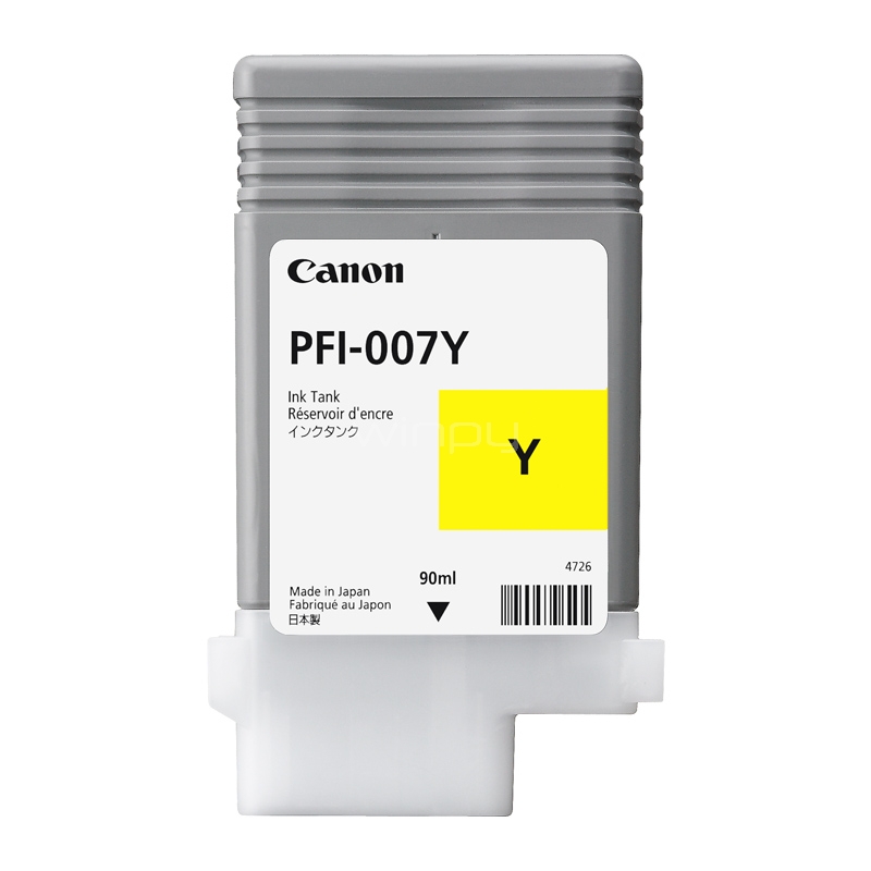 Cartucho de Tinta Canon PFI-007Y Amarillo (90ml)