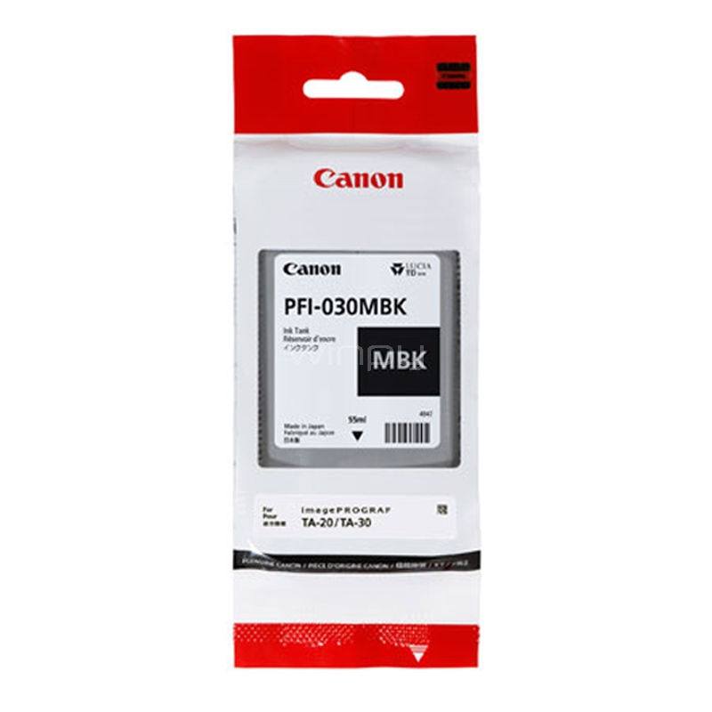 Cartucho de Tinta Canon PFI-030 MBK Negro Mate (55ml)