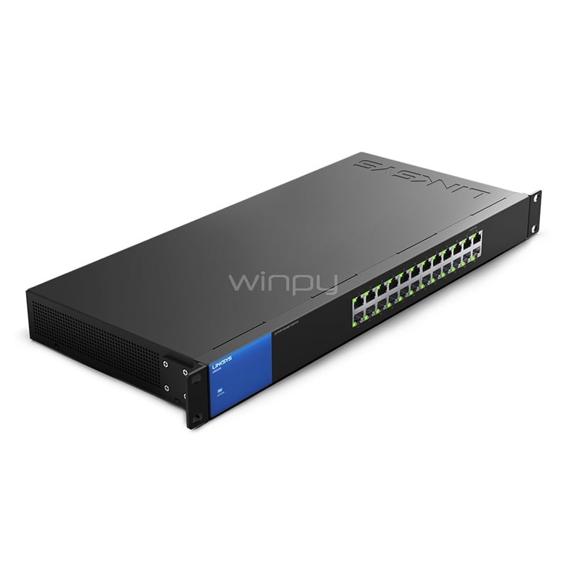 Switch Linksys  Business LGS124 de 24 Puertos (Gigabit, 48 Gbps, Plug-and-Play)