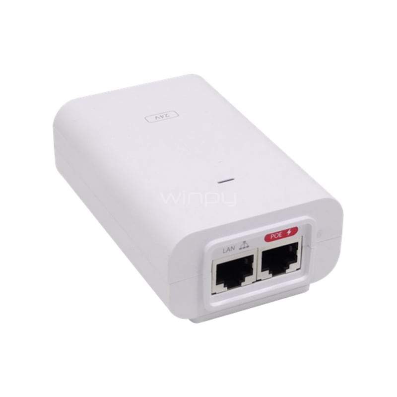 Inyector PoE Ubiquiti Gigabit (24VDC 24W, 1,0A c/ESD)