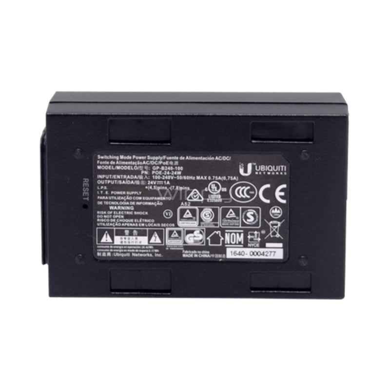 Inyector PoE Ubiquiti Reset Remoto (POE 24VDC 24W)