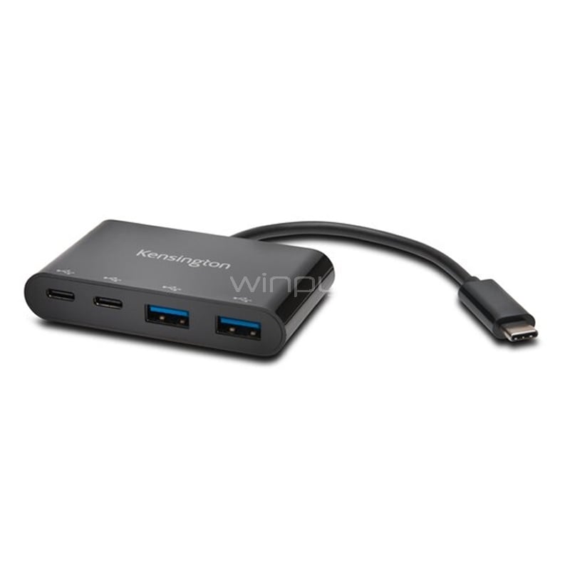 Adaptador Multipuerto HUB Kensington PocketHub (4 puertos, USB-C x2, USB 3.1 x2)