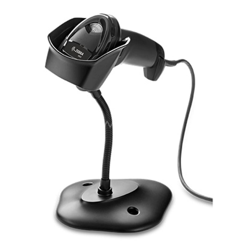 Lector Código de Barras Zebra DS2208-SR con Stand (1D/2D, Negro)