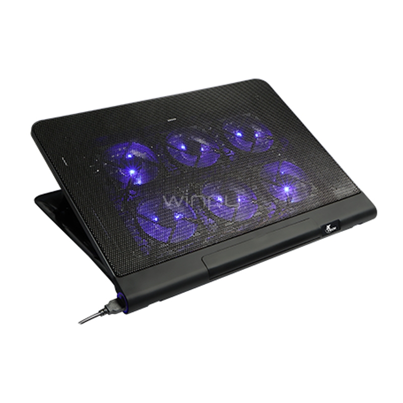 base enfriadora xtech kyla hasta 17“ (3 posiciones, 6 ventiladores)