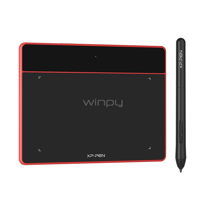 Tableta Digitalizadora XP-Pen Deco Fun XS (USB-C, 5080lpi, 18x13.4cm, Rojo)