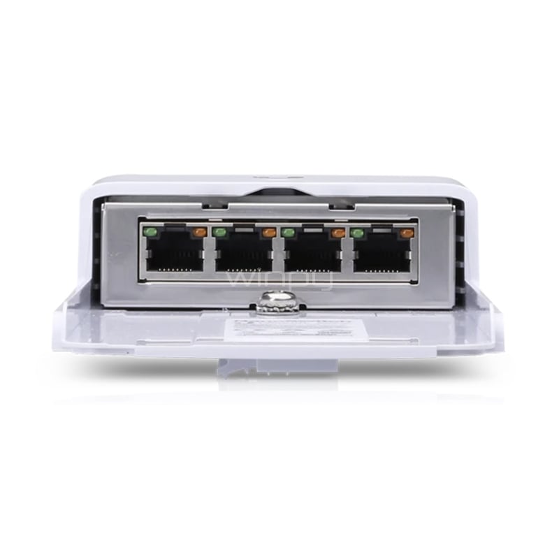 Switch Ubiquiti NanoSwitch de 4 puertos (1 Entrada/3 Salidas PoE, 24V)