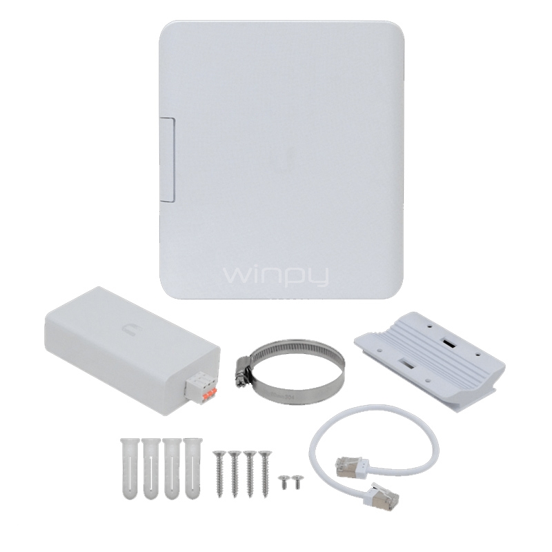 Kit Exterior Ubiquiti Switch Flex Utility (Case/Cable Ethernet/Adaptador PoE de 60 W)