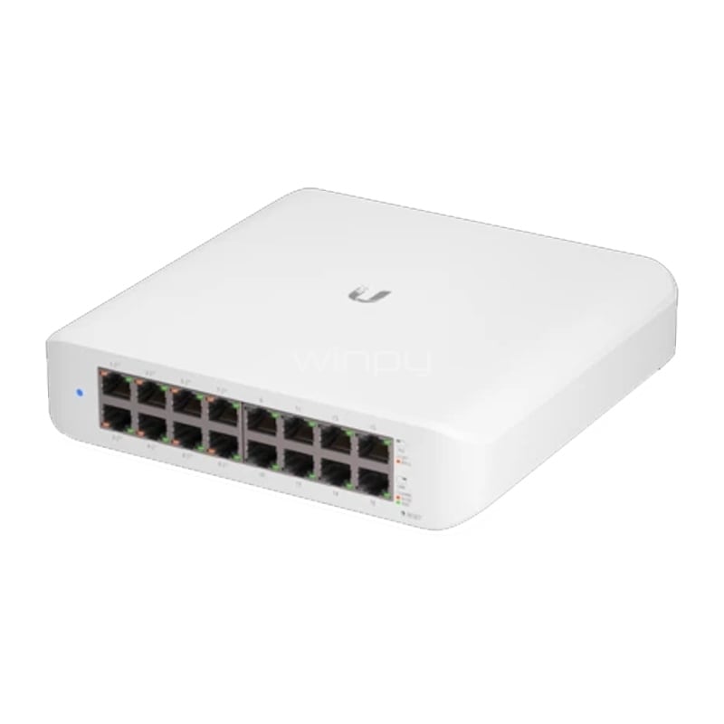 Switch Ubiquiti Lite 16 PoE de 16 Puertos (Gestionado, PoE+ x8, 45 W)