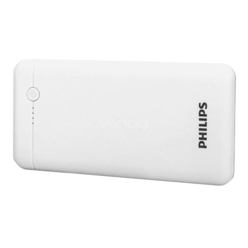 Bateria Portátil Externa Philips 10.000 mAh (Quick Charge 3.0, Blanco)