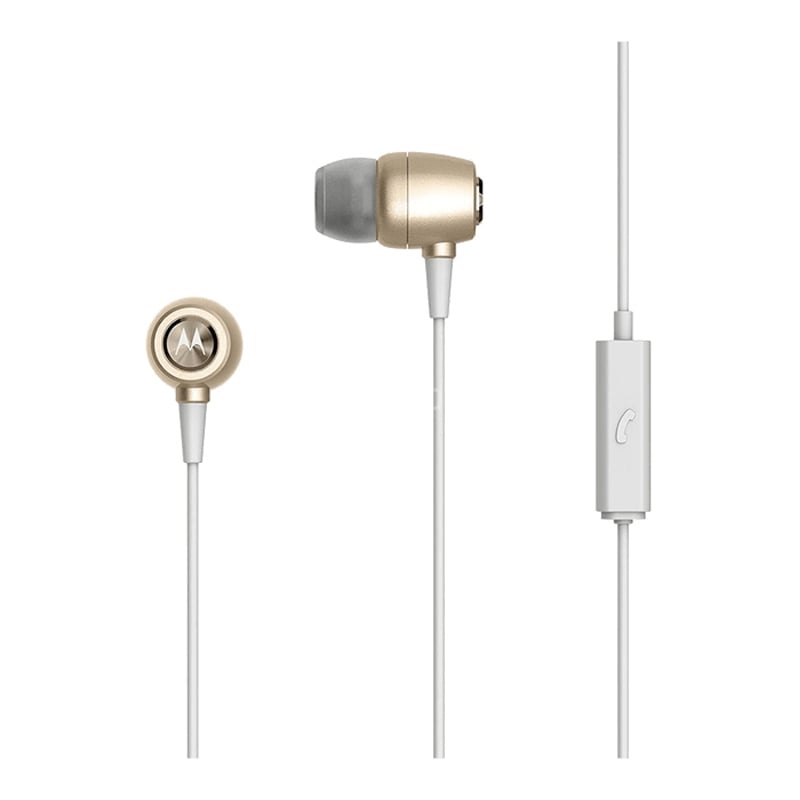 Auriculares Motorola Earbuds Metal (Jack 3.5mm, Dorado)