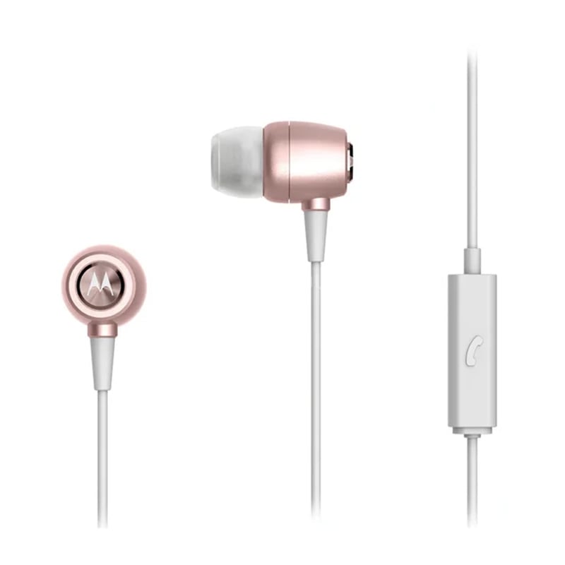 Auriculares Motorola Earbuds Metal (Jack 3.5mm, Rosado)