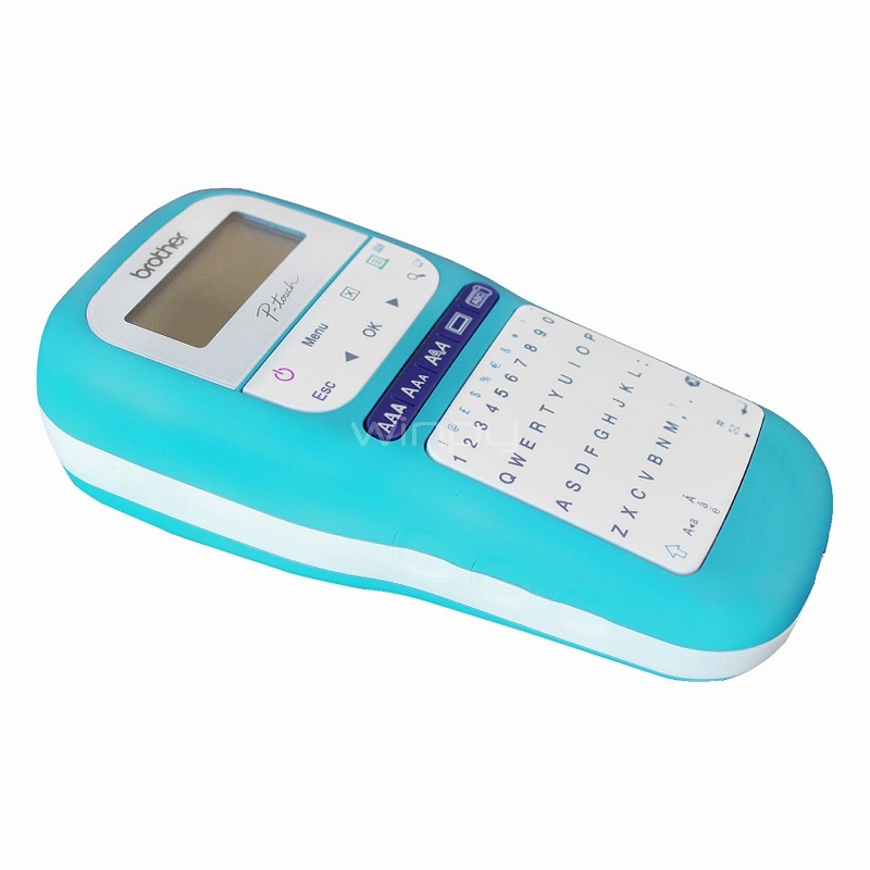 Rotuladora Electrónica Brother PTH110 (Cinta 12mm, 3 fuentes, Turquesa)