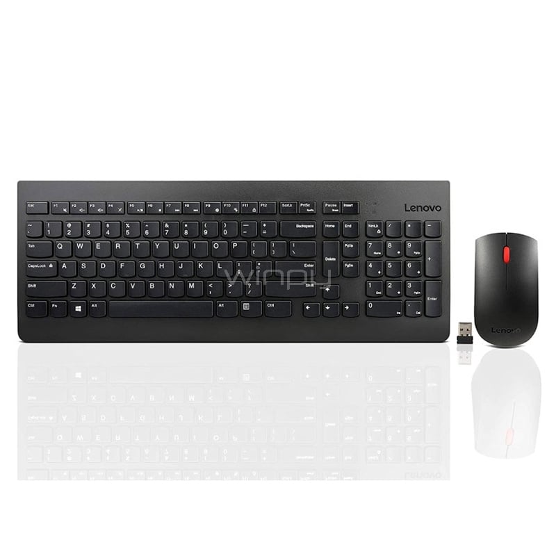 Kit Teclado + Mouse Lenovo 510 Inalámbrico (Dongle USB, Negro)