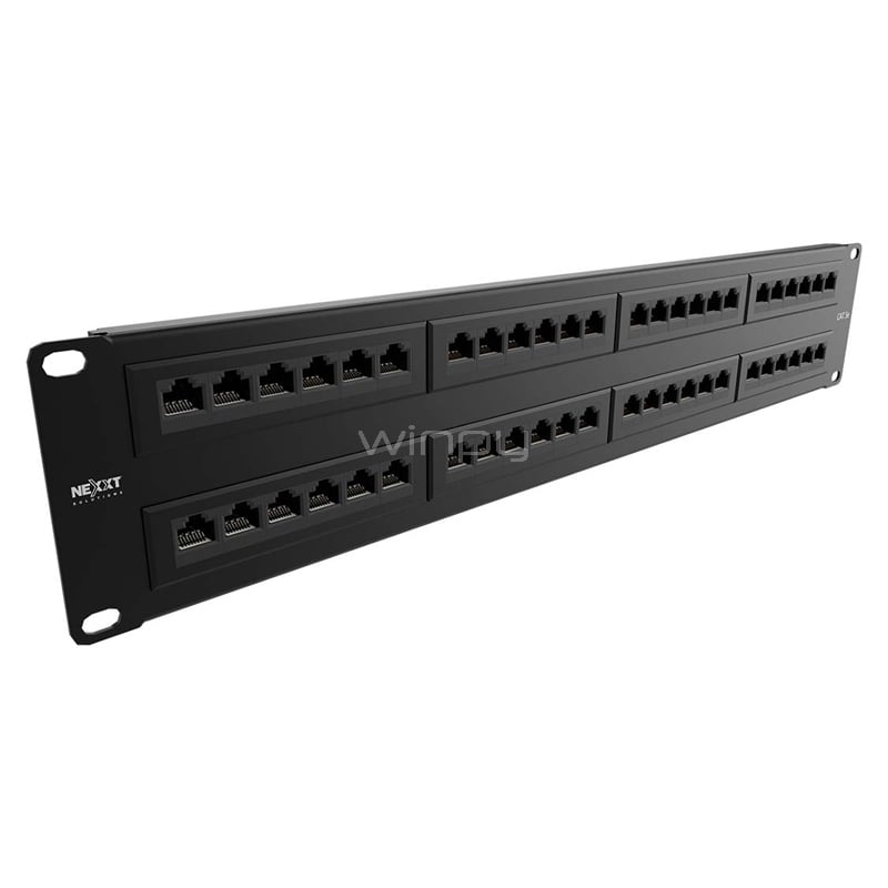 Panel de Rack Nexxt de 48 Puertos (Pre-configurado, Cat.5E, 2U)