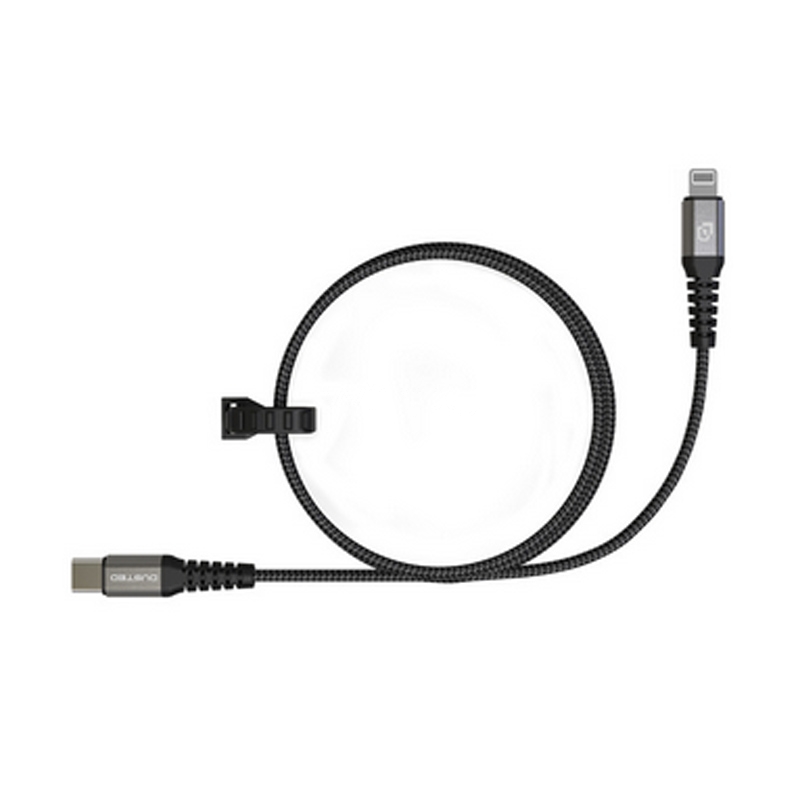 Cable Dusted Rugged de USB-C a Lightning MFi (1.2 Mts, Negro)