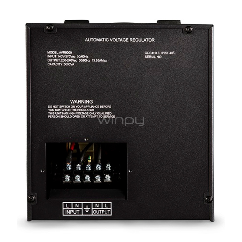 Regulador de Voltaje Enersafe de 5kVA / 3kW (140- 270V)