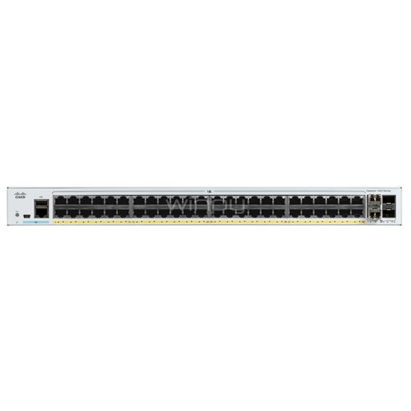 Switch Cisco Catalyst 1000 de 48 Puertos (Gestionado, 1G SFP x4, 104 Gbps)