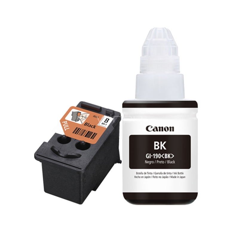 Kit Cabezal + Botella de Tinta Canon GI-190 (Negro)